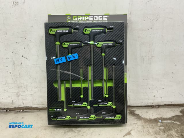 Lot 2-35443 - GripEdge 9pc long RPT SAE Hex T-Handle 1/8-3/8 Set