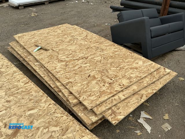 Lot 2-64501 - Skid lot of OSB wood, measuring 49.75” x 99.5” x 5/8”