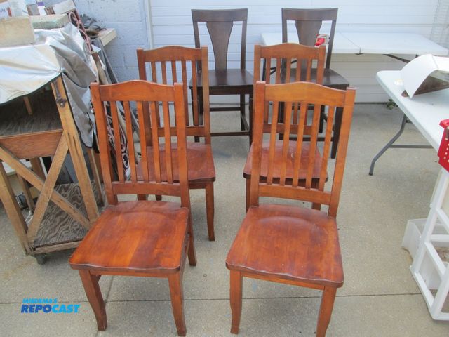 Lot 2-59082 - (2) chair sets - set of 2 matching and set of 4 - very solid
