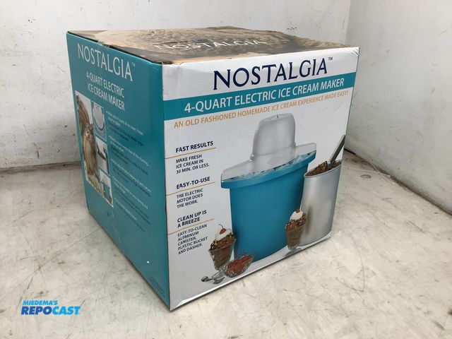Lot 2-35302 - Nostalgia ICMP4BL 4Qt. Electric Ice Cream Maker
