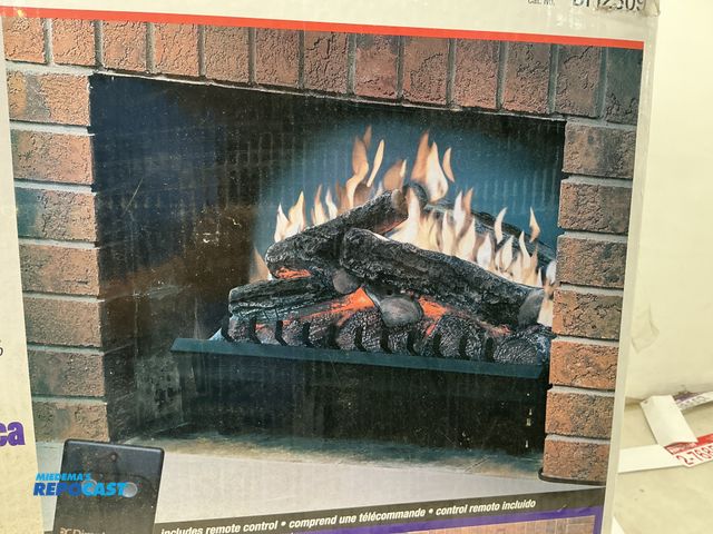 Lot 2-18192 - Dimplex electric fireplace insert DF12309, 24” wide x 12” deep x 21.5” tall