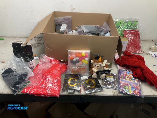 Lot 2-19397 - Box full of miscellaneous party supplies, various items, appear new