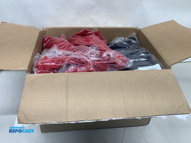 Lot 2-35770 - Box of assorted Hanes shirts, pants, and shorts. New with tags