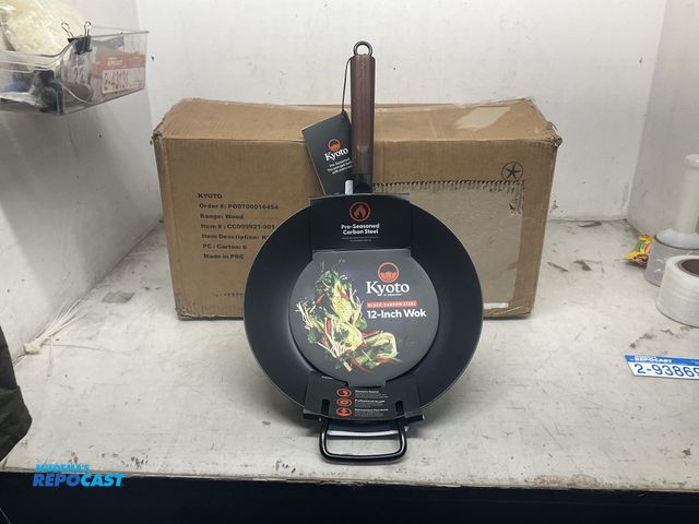 Lot 2-93869 - Box of 6 Kyoto 12” Carbon Steel Wok’s