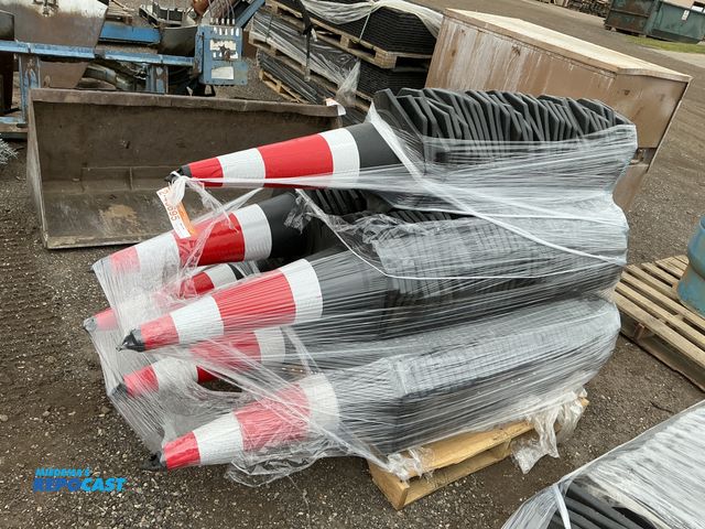Lot 2-43695 - Approx. (250) New SDLANCH Black Traffic Cones with Reflective Tape, approx. 15-1/4”x15-1/4” base and...