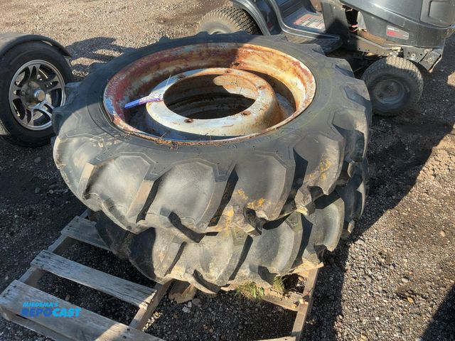 Lot 2-30478 - (2) Used Loaded Firestone Size 11.2-28 Tractor Tires on Steel Wheels, came off Ford 8N tractor