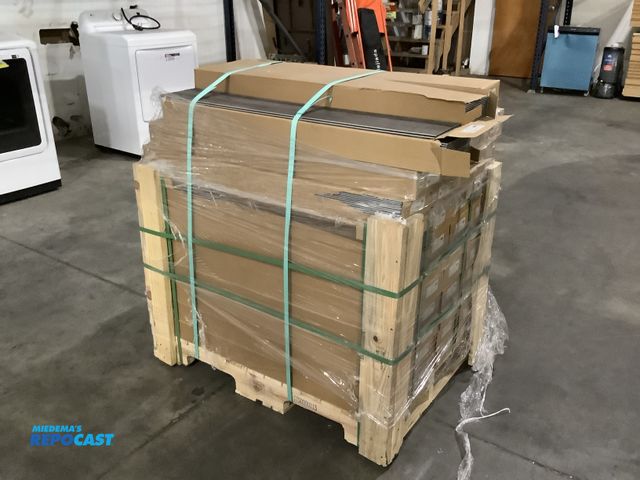 Lot 2-99905 - Skid lot of Buford black 6” x 36” flooring boards - 16 pieces per box