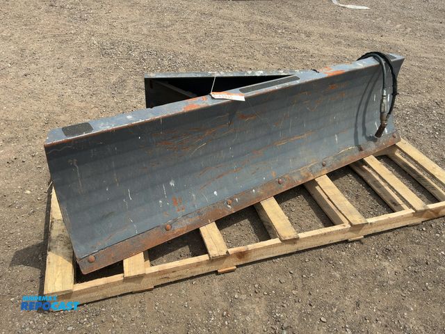 Lot 2-40719 - Case 84” Snow Plow Blade Skid Steer Attachment, Universal Quick Attach, Spring Trip, Hydraulic Angle...
