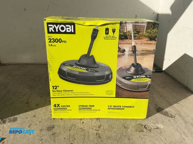 Lot 2-95183 - Ryobi 12” Surface Cleaner. Up to 2300 PSI, 1/4” Quick Connect Attachment.