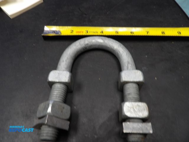 Lot 2-58278 - Lot of (10) new u Bolts 3/4"x 6" Length W/ nuts &amp; washer