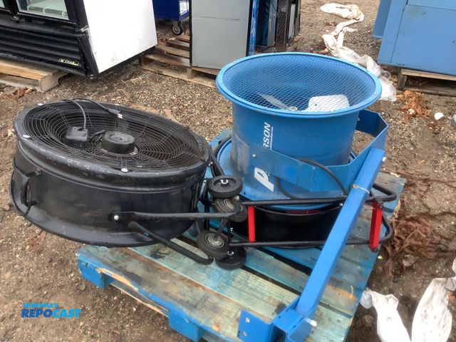 Lot 2-93662 - Skid lot of (3) Garage or Industrial Fans of Various Makes and Models