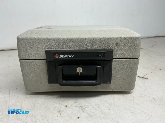 Lot 2-17041 - Sentry 1150 Safe - fireproof and waterproof chest (key is zip-tied to safe)
