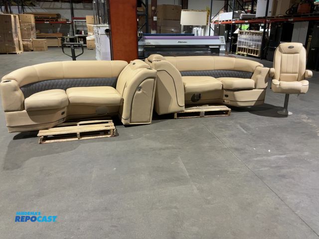 Lot 2-67784 - Lot of (2) Barletta Pontoon Couches/Benches &amp; (1) Barletta Pontoon Seat