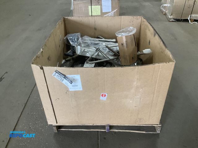 Lot 2-11759 - Box of misc semi truck hood mirrors and some interior lights, most are new old stock