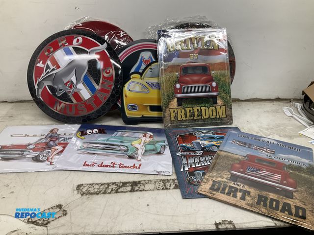 Lot 2-93321 - Lot of asst. Vehicle Signs