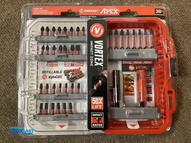 Lot 2-94617 - New New Crescent APEX Vortex Impact Zone. Impact Fastening Set. Includes 38 pieces, torsion design d...