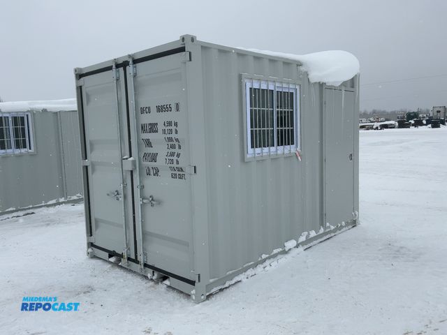 Lot 2-42124 - New 12’ Job Site Storage Container, 12’x87-1/2”x99” tall overall, Swing Doors on One End with 84” wi...