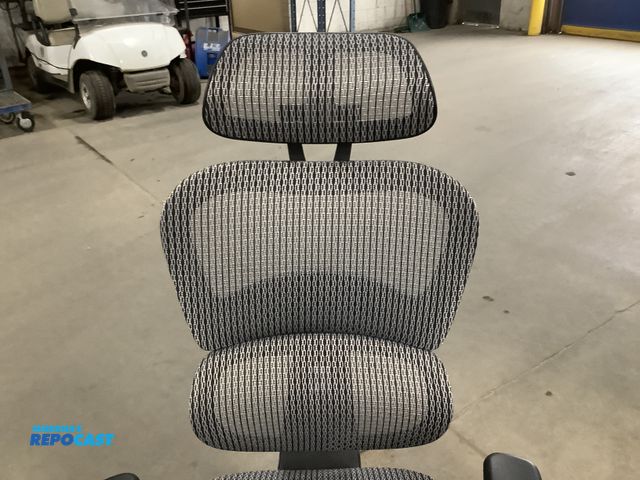 Lot 2-95948 - Black Gray Grey and Black swivel chair