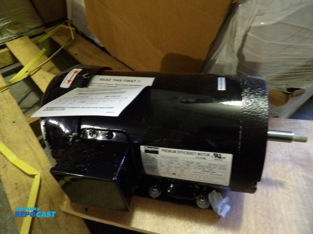 Lot 2-58249 - New Dayton 3hp Motor, 230/460 V AC Phase 3 - has cosmetic shipping damage