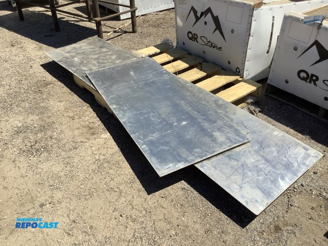 Lot 2-62383 - Aluminum sheets 1/8”, originally intended by seller as trailer sides but not used. 2 pieces 52” x 24...