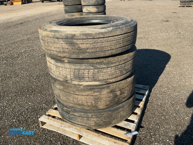 Lot 2-11194 - (4) Used Recap 295/75R22.5 Semi Tires, all held air