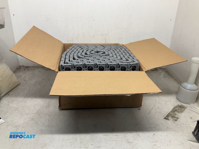 Lot 2-19261 - Heavy Duty Plastic Chain Roller Conveyor Belt- 8” wide x Unknown Length