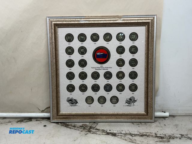Lot 2-99745 - 2004 National Wild Turkey Federation Framed Medallion Collection, 24” x 24”(DOBSON)