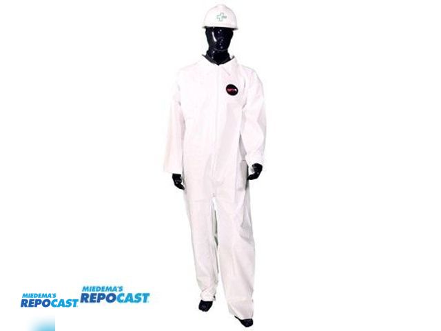 Lot 2-93938 - Lot of (4) boxes of SFT1 5XL 0649264 white zip-up disposable coveralls (100 total)