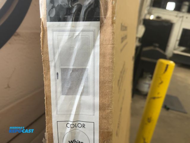 Lot 2-23342 - Emco 100 Series 3/4 Light Storm Door, 36” Wide, 80” Height, White with Black Handle Set, 818771