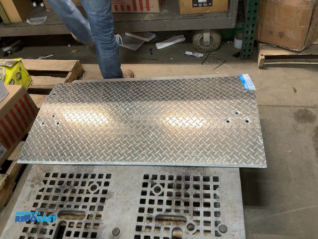 Lot 2-92220 - 4’x2’ aluminum diamond plate for trailers with a ramp type tail gate