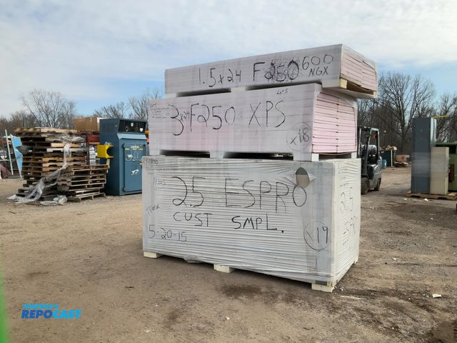 Lot 2-65660 - Lot of (15) 1-1/2 x 24 x 96 Sheets of Pink Styrofoam, (17) 3 x 24 x 96 Sheets of Pink Styrofoam, (3)...