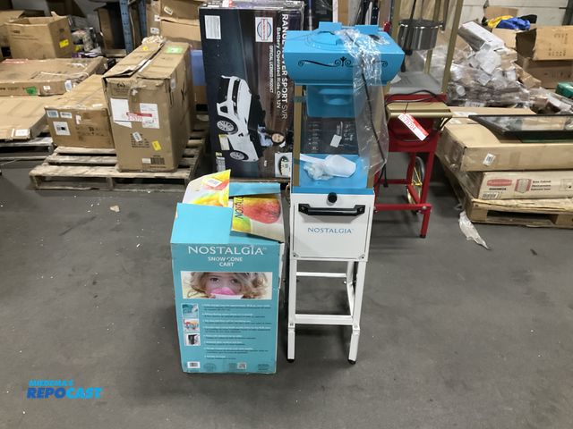 Lot 2-75706 - Old fashion carnival snow cone machine with cart and box. Unused, assembled