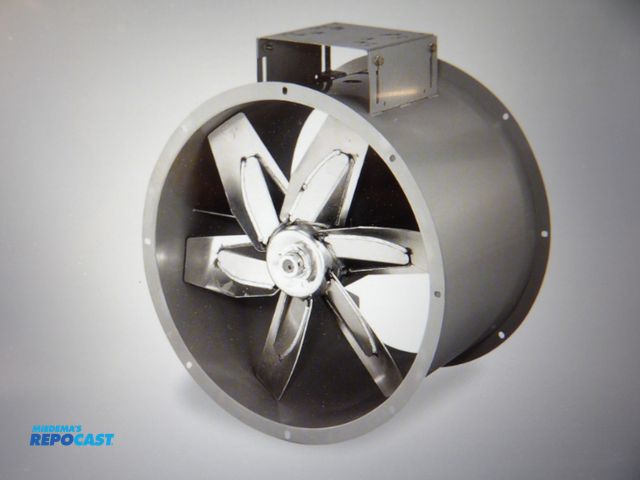 Lot 2-51077 - new dayton tubeaxial fan, clean air, 24" blade, drive belt, 6 blades
