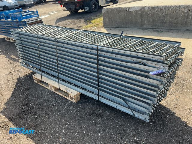 Lot 2-33296 - (12) 10’ Sections of Skate Wheel Conveyor, 24” wide, no legs