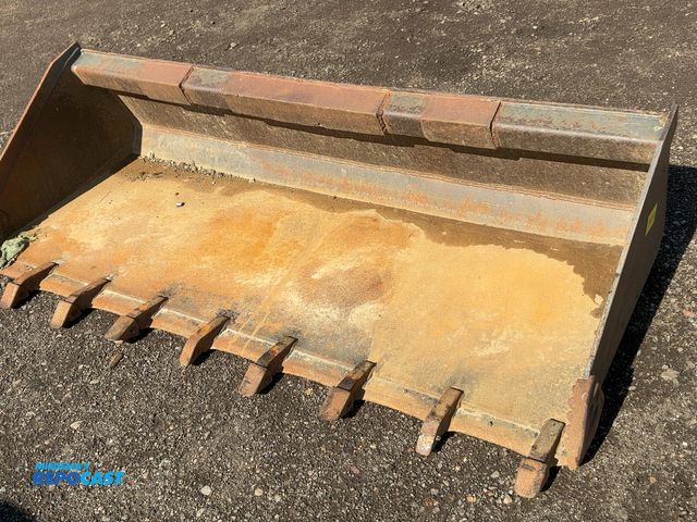 Lot 2-43064 - Used CID 84” Skid Steer Bucket, has teeth but missing some tip, welded repairs along top back edge