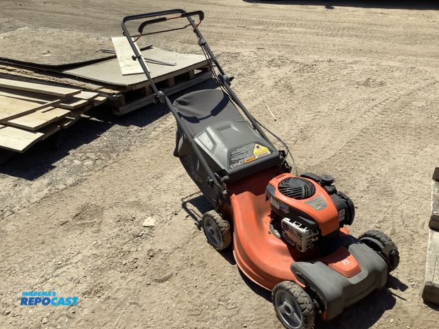 Lot 2-75408 - 2016 Husqvarna LC 221A Push Mower Orange with leaf collector bag in back 21” cut
