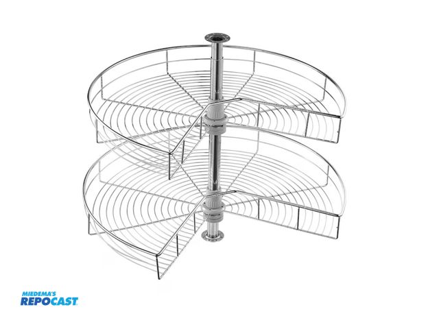 Lot 2-35805 - FSBY-V1 Iron Lazy Susan Corner Baskets
