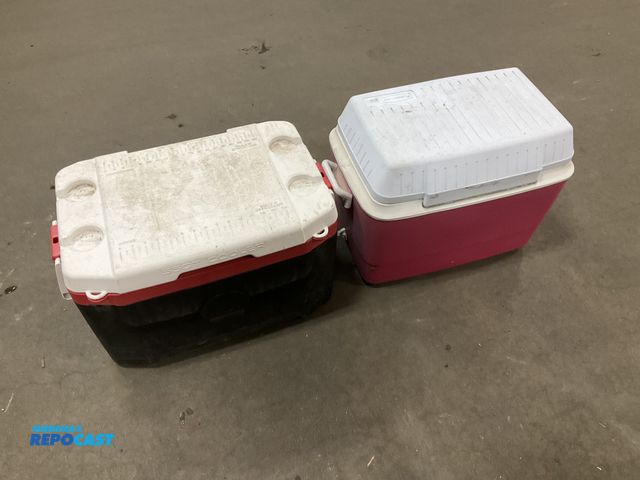 Lot 2-27795 - (1) 55QT igloo cooler and (1) Rubbermaid cooler