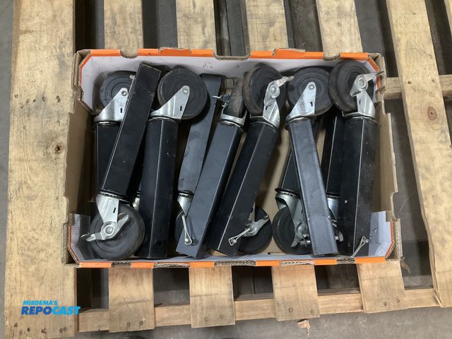 Lot 2-65323 - 12 Steel Legs with Casters and Removable Clips