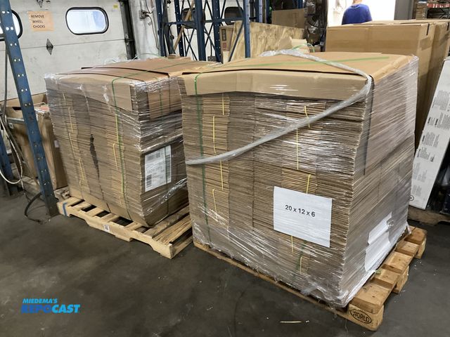 Lot 2-64173 - (2) pallets of Cardboard Boxes - 20 x 12 x 6
