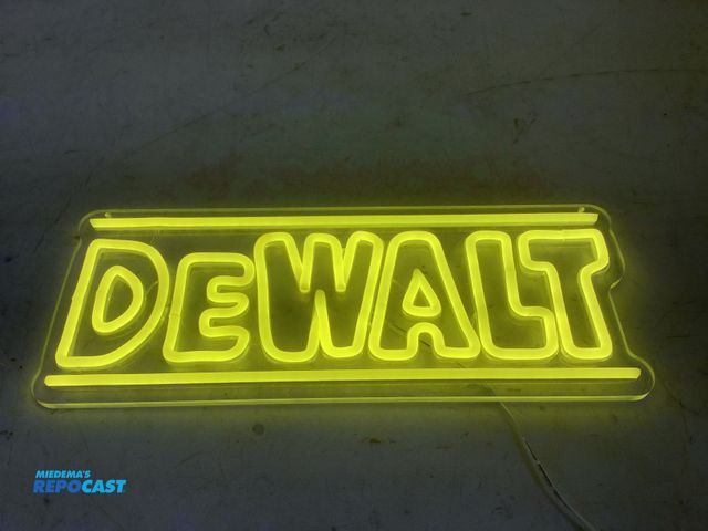 Lot 2-19677 - dewalt tools neon sign light