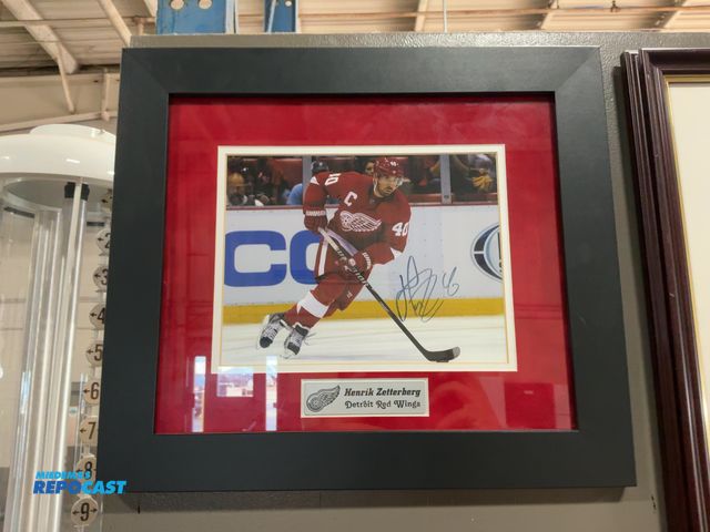 Lot 2-53299 - Framed Henrik Zetterberg Autographed Picture, 17” x 15”