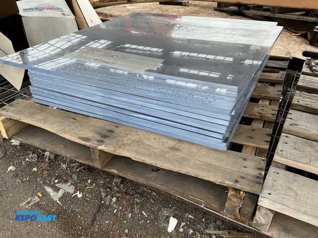 Lot 2-93340 - Skid lot of (14) 1/2” Acrylic polycarbonate glass.