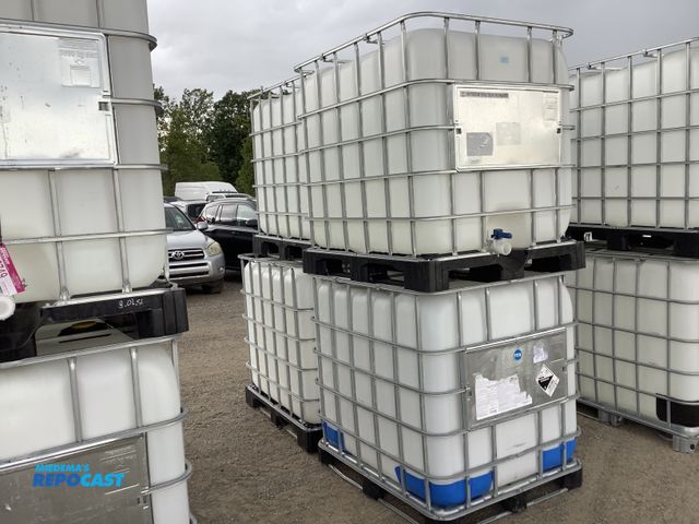 Lot 2-95076 - Lot of (4) plastic IBC totes approx. 39”x47”x46”