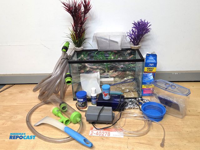 Lot 2-40278 - small aquarium with many supplies