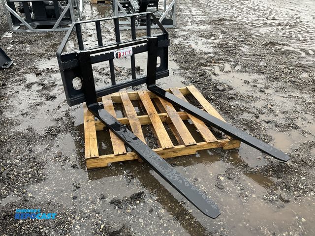 Lot 2-44517 - New JCT Fork Skid Steer Attachment 60” Quick Attach