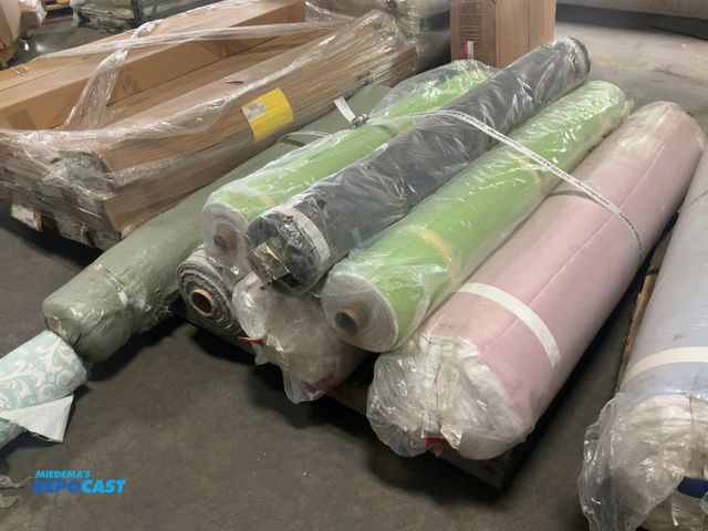 Lot 2-34733 - Skid lot of various rolls of fabric