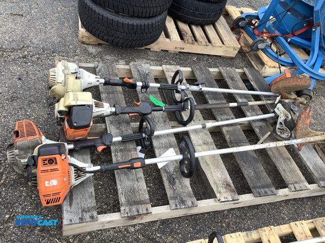 Lot 2-93549 - Skid lot of (4) stihl heavy duty landscaping weed whips