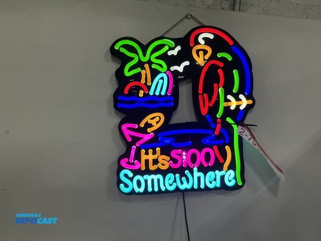 Lot 2-75969 - its 5 o clock somewhere neon sign