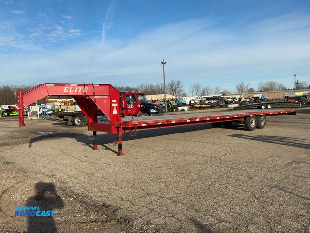 Lot 2-23250 - 2023 Elite 38' Tandem Axle Gooseneck Flatbed Trailer